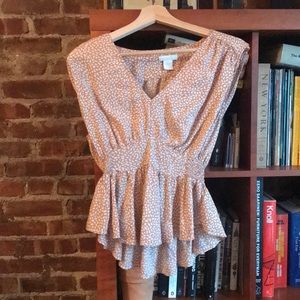 H&M Blouse Peplum Organic Eco Size US 4